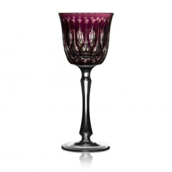 Varga Art Crystal Renaissance Amethyst Wine Glass