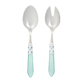 Vietri Aladdin Brillant Aqua Salad Server Set