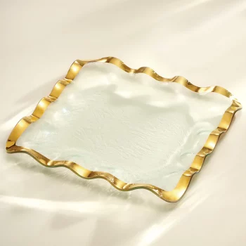 Annieglass Ruffle Square Tray