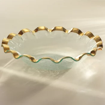 Annieglass Ruffle Large Salad Bowl