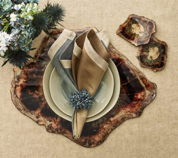 Kim Seybert Fossil Placemat - Set of 4 - Image 2