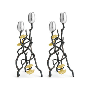Michael Aram Butterfly Ginkgo Candleholders - Tall
