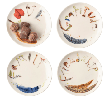 Juliska Forest Walk Tidbit Plates, Set of 4