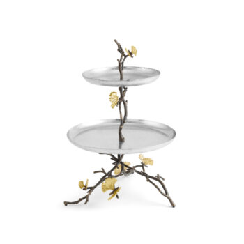 Michael Aram Butterfly Ginkgo 2 Tier Etagere - Image 2