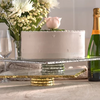 Annieglass Edgey Square Cake Stand