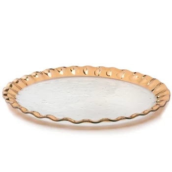 Annieglass Ruffle Giant Round Platter
