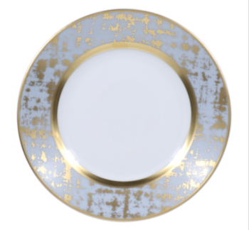 Royal Limoges TWEED Grey & Gold Bread & Butter Plate