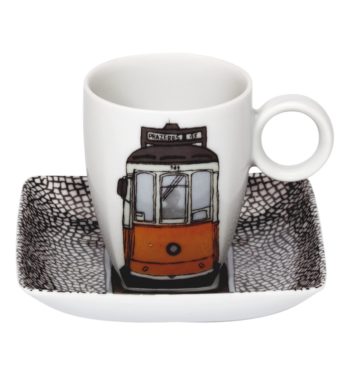 Vista Alegre Alma de Lisboa Coffee Cup & Saucer Eléctico 2.44" x 3.62"