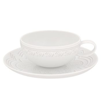 Vista Alegre Ornament Tea Cup & Saucer D - L 6.5" x H 2 8.5 oz