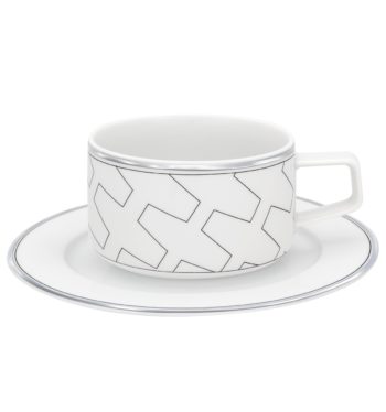Vista Alegre Trasso  Tea Cup & Saucer 28 cl, 9.25 oz L 6.5" x H 2.75"