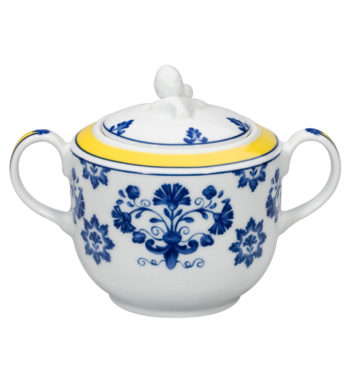Vista Alegre Castelo Branco Sugar Bowl L 6.25" x W 4" x H 4.5"