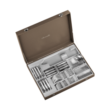 Christofle Marly Silver Plated 36 Piece Set with Chest - For 6 People
