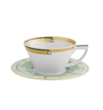 Vista Alegre Emerald Tea Cup with Saucer