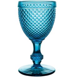 Vista Alegre Bicos Blue Set/4 Water Goblets 9.5 oz, 6.7"H