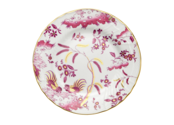 Ginori 1735 Oro Di Doccia Magenta Flat Bread Plate 7"