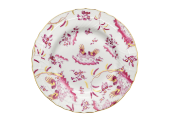 Ginori 1735 Oro Di Doccia Magenta Flat Dinner Plate 10 1/4"