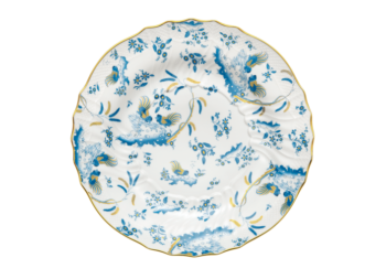 Ginori 1735 Oro Di Doccia Turchese Round Flat Plate13"