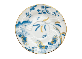 Ginori 1735 Oro Di Doccia Turchese Tea Saucer 6"