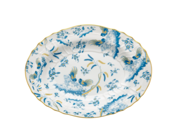 Ginori 1735 Oro Di Doccia Turchese Oval Flat Platter 13"