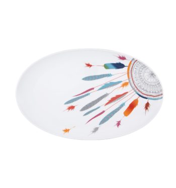 Vista Alegre Atrapasueños Large Oval Platter 15.5"L x 9.6"W