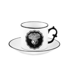 Christian Lacroix Herbariae Tea cup and saucer White 5.9" x 3", 5 oz
