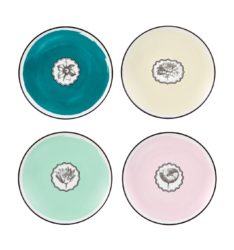 Christian Lacroix Herbariae Set 4 Dessert Plates 9.1"