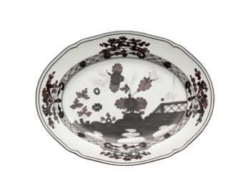 Ginori 1735 Oriente Italiano Albus Oval platter 13 1/2 "