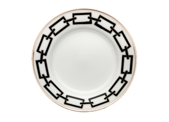 Ginori 1735 Catene Nero Flat Bread Plate 6 1/2"