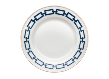 Ginori 1735 Catene Zaffiro Flat Dessert Plate 7 3/4"