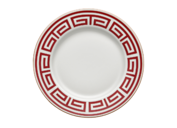 Ginori 1735 Labirinto Scarlet Round buffet platter 12"