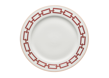Ginori 1735 Catene Scarlatto Round Flat Plate 12"