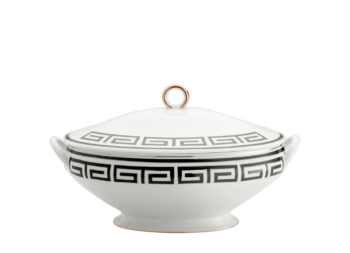 Ginori 1735 Labirinto Nero Tureen with Cover 141 oz