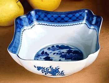 Mottahedeh Blue Canton Small Square Bowl 6.5x6.5