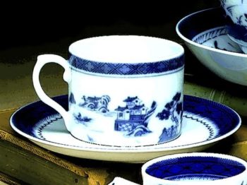Mottahedeh Blue Canton Can Cup and Saucer