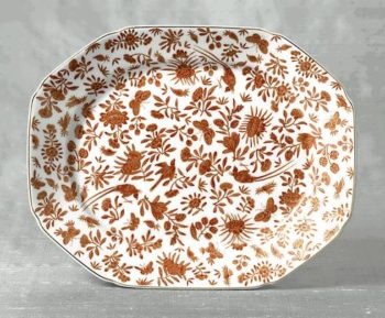 Mottahedeh Sacred Bird & Butterfly Octagonal Platter 15"L - Image 2