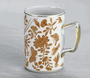 Mottahedeh Sacred Bird & Butterfly Mug 4.25" H - Image 2