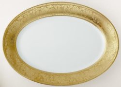 Robert Haviland & C. Parlon Versailles Gold Oval Platter Large 16"L