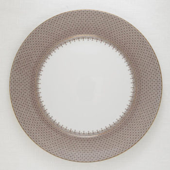 Mottahedeh Lace Service Plate Chocolate Brown 12" D