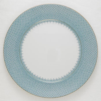 Mottahedeh Lace Service Plate Turquoise 12" D