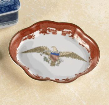 Mottahedeh Eagle Orange Tray 3.5" x 3.5" - Image 2
