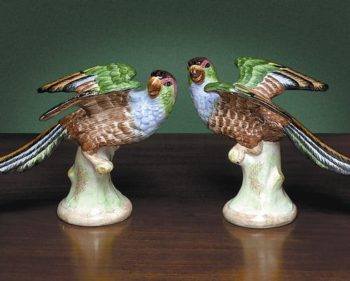 Mottahedeh Parakeets - Pair 10.5"W x 7"H - Image 2
