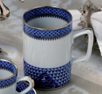 Mottahedeh Indigo Wave Mug 4.25"H - Image 2