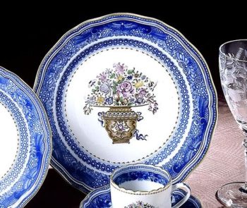 Mottahedeh Mandarin Bouquet Dessert Plate 9.25"