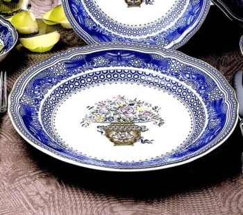 Mottahedeh Mandarin Bouquet Rim Soup Plate