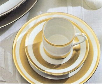 Robert Haviland & C. Parlon William Gold Rim Soup Plate 9" - Image 2
