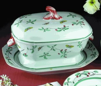 Mottahedeh Famille Verte Octagonal Platter 12.5"L