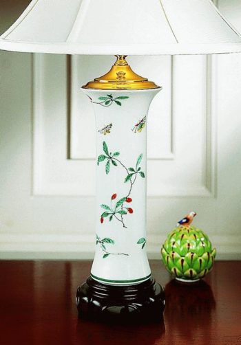 Mottahedeh Famille Verte Trumpet Lamp 25.5"H