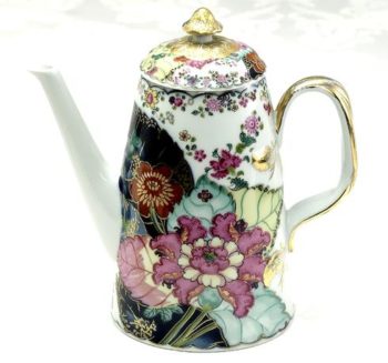 Mottahedeh Tobacco Leaf Coffeepot  8.25"H
