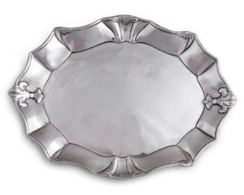 Arthur Court Fleur-De-Lis Oval Platter