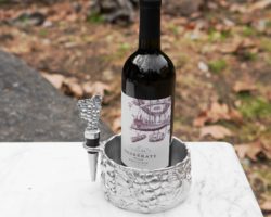 Arthur Court Grape Wine Caddy & Stopper Set